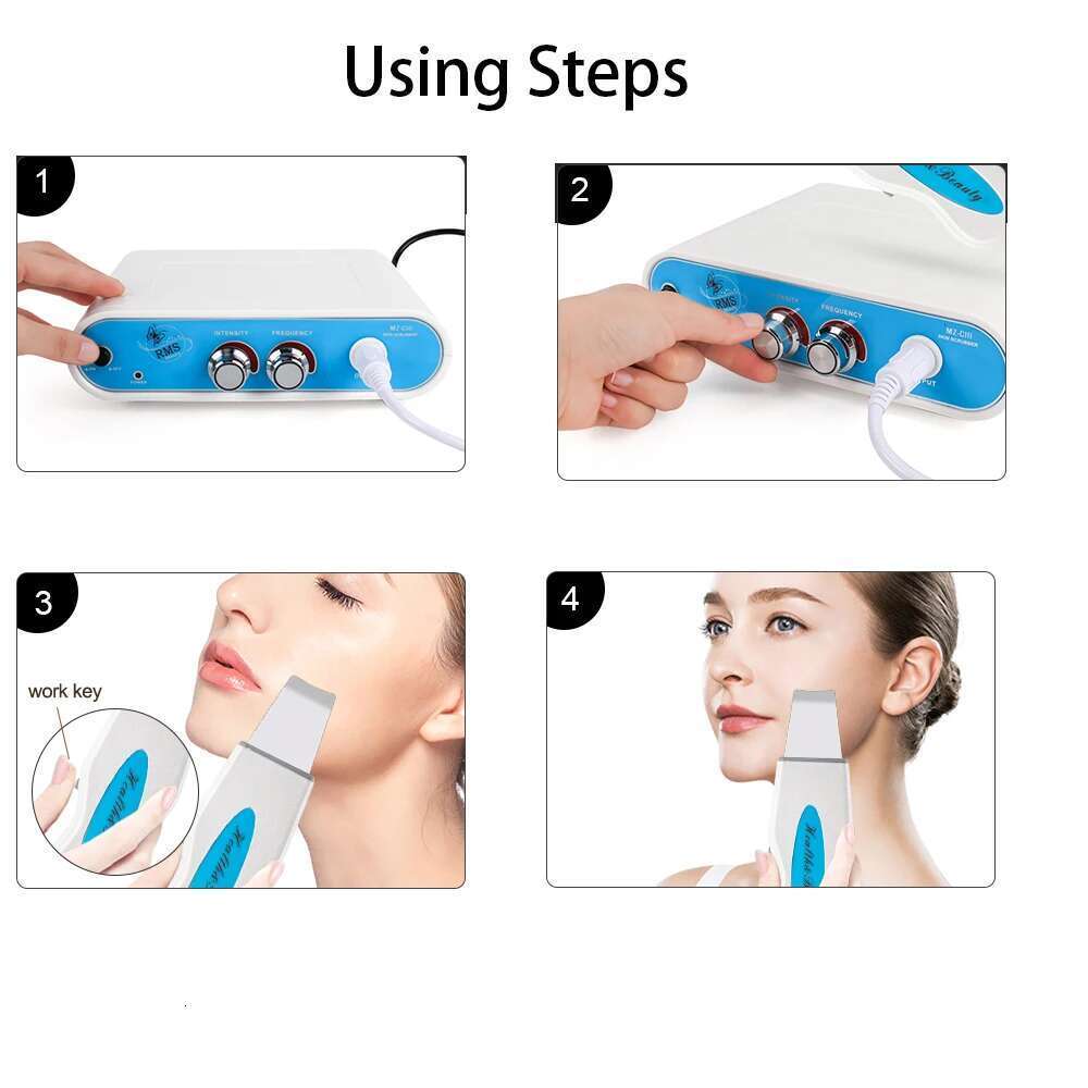 Powerful Ultrasonic Facial Scrubber For Deep Cleaning Blackhead Acne Spots Remover Home Used Beauty Tool Skin Care Device
