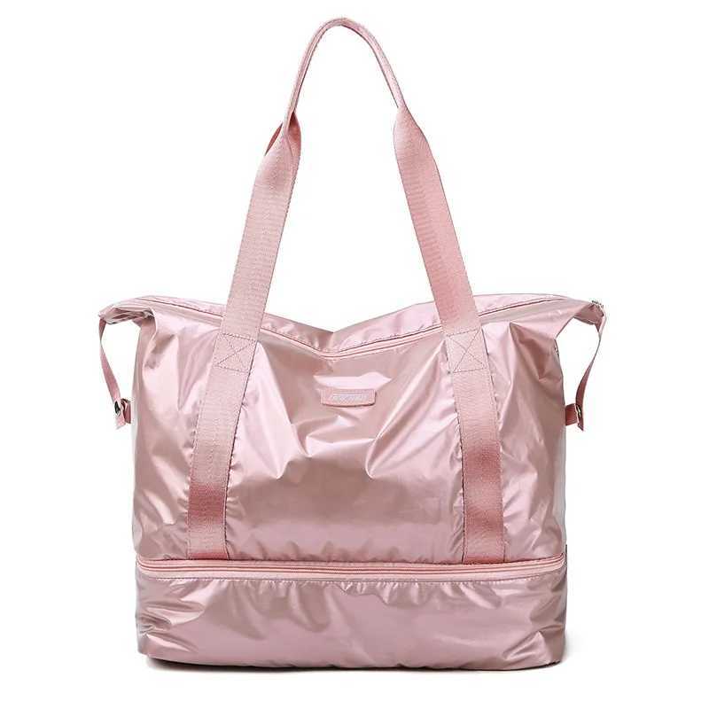 2024 Pink Sports Bag Womens Fitness Gym Handbag Waterproof Yoga Weekend Bag Light Travel Swimming Luggage Blosa Shoe CompanyXJ250408