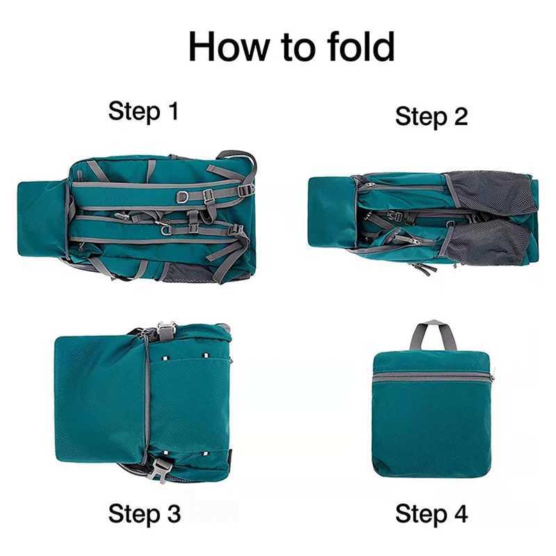 Large Climbing Camping Outdoor Bag Backpack For Men Women Foldable Dry Wet Hiking Trekking Camping Cycling Shoulder Bag RucksackC250407