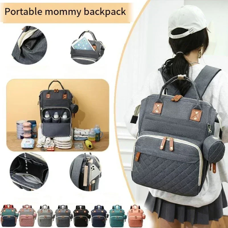 Portable Mommy Bag Large Capacity Shoulder Mother Bag Stroller Hanging Bag Multi-functional Fashion Travel Diaper Bags 250407