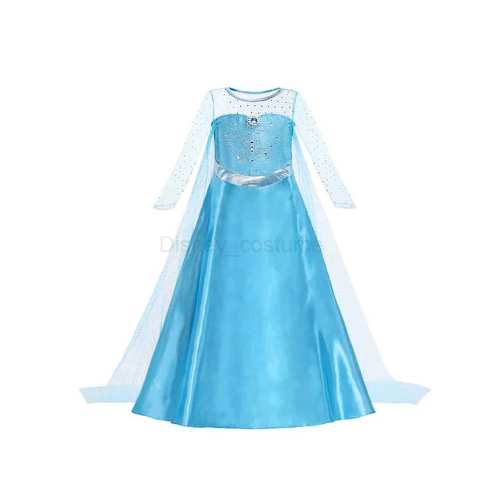Disney Girls Elsa Anna Dress Children Princess Carnival Dress Kids Jasmine Rapunzel Pageant Flower Disguise Cosplay Christmas Costume X250408