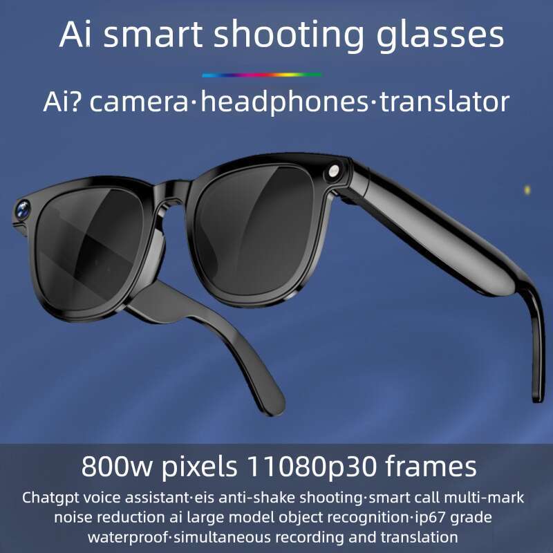Well-known Brand Designer Sunglasses W Pixel HD Photo and Video Full Object Recognition AI Smart Glasses with Camera