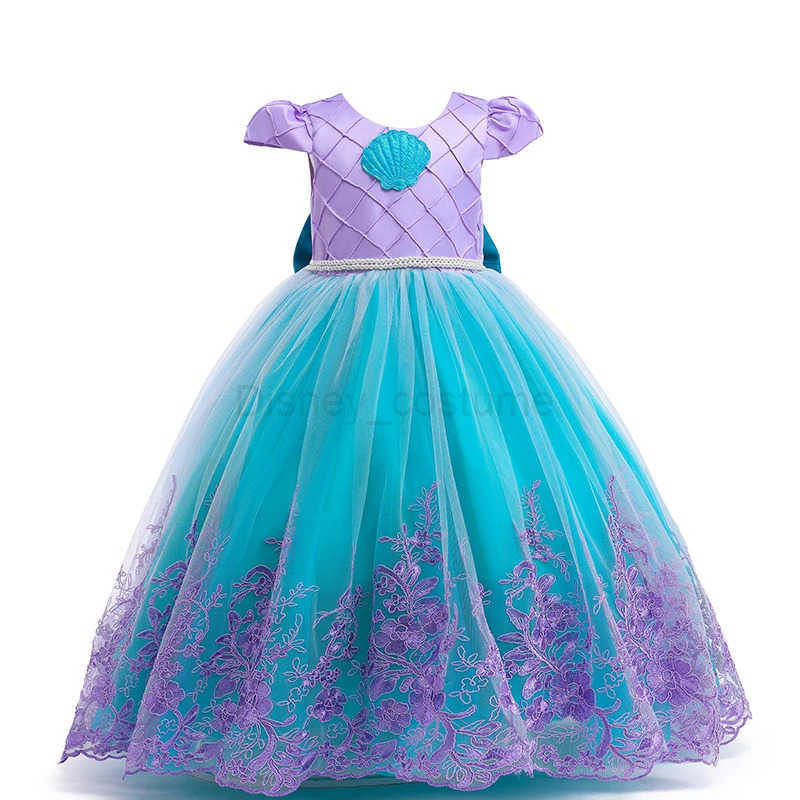 Disney Girls Ball Gown LED Light Up Dress for Birthday Party Mermaid Dresses Costume Luxury Princess Carnival Cosplay Outfits Ball Gown X250408