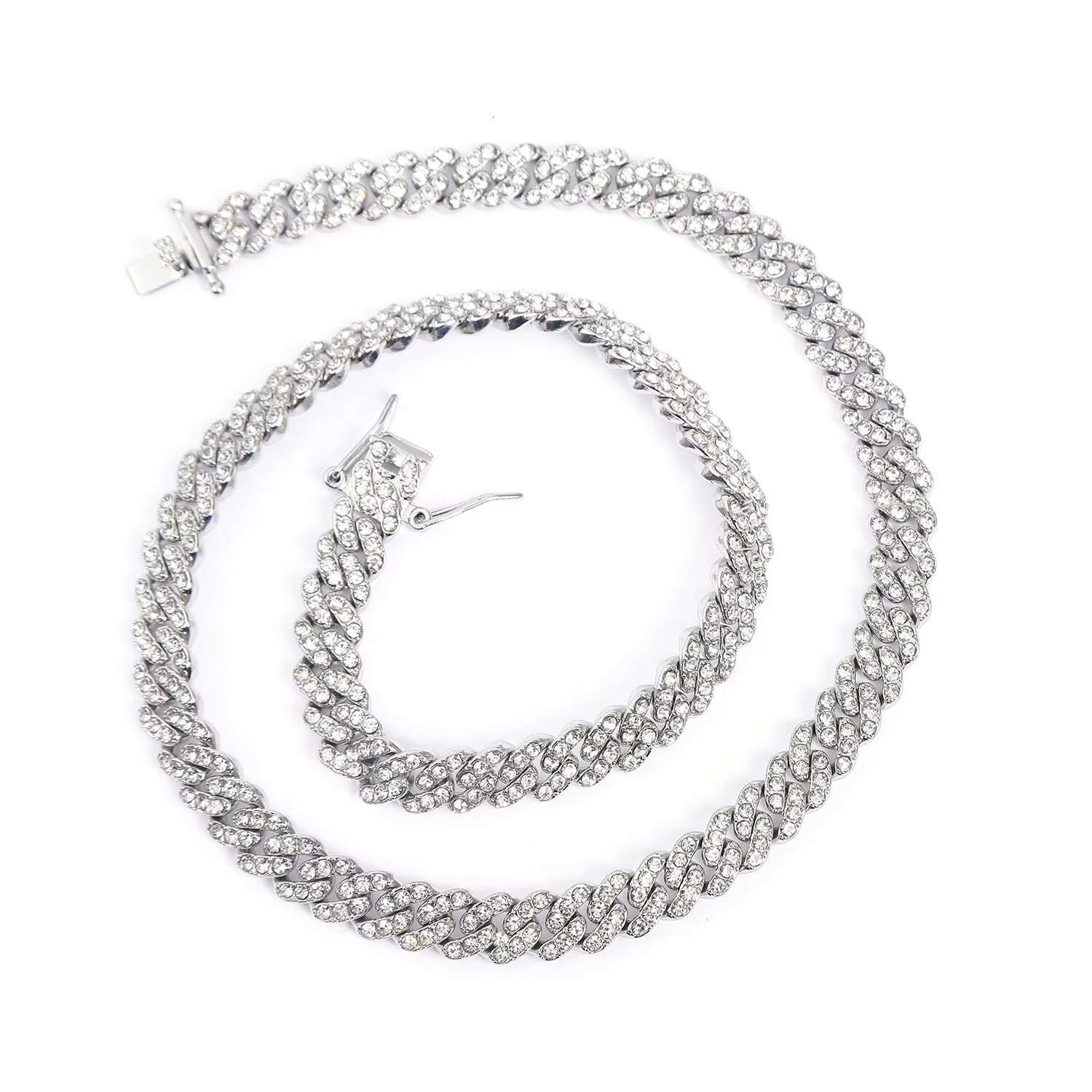 JM Sier High Quality Men's Hip Hop Chilled Miami Crystal Cuban Chain Necklace