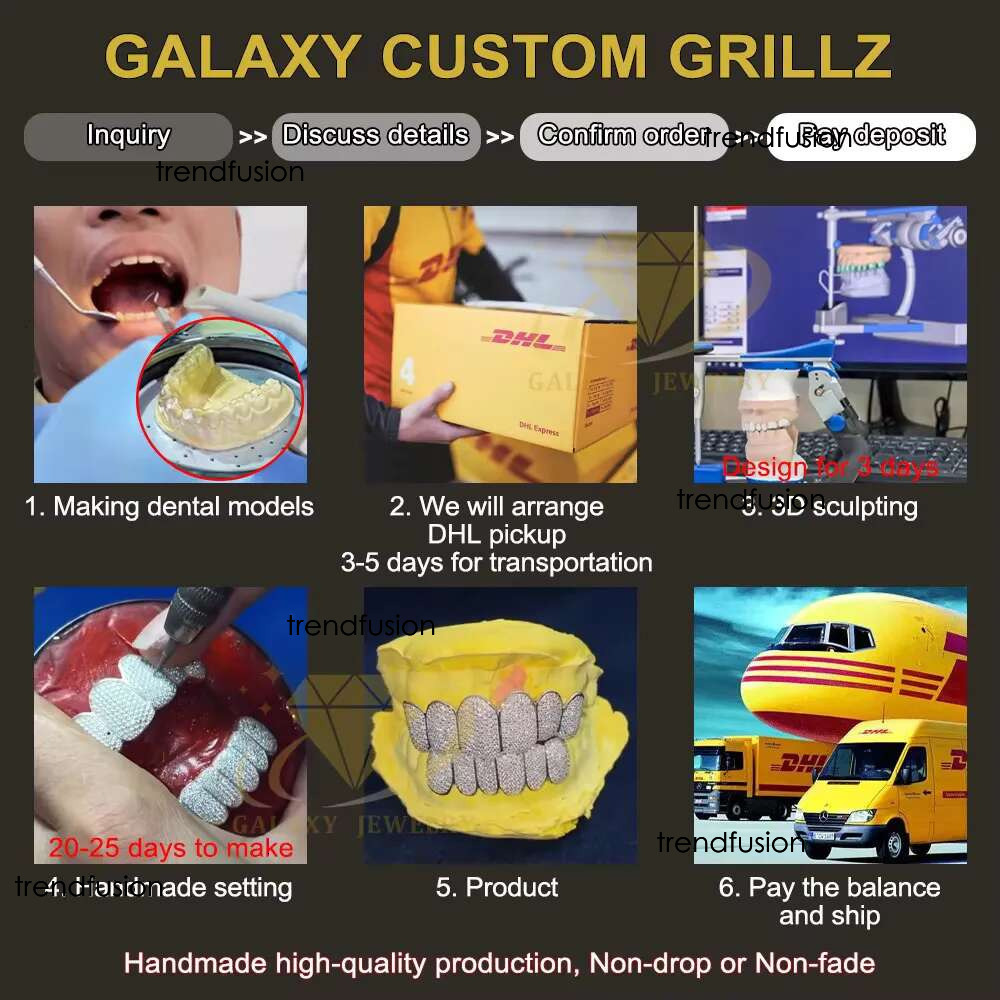 Popular Custom Flawless Mossanite Grills Teeth Big Stone Vvs Moissanite Top 10 Bottom Ice Out Dia Grillz