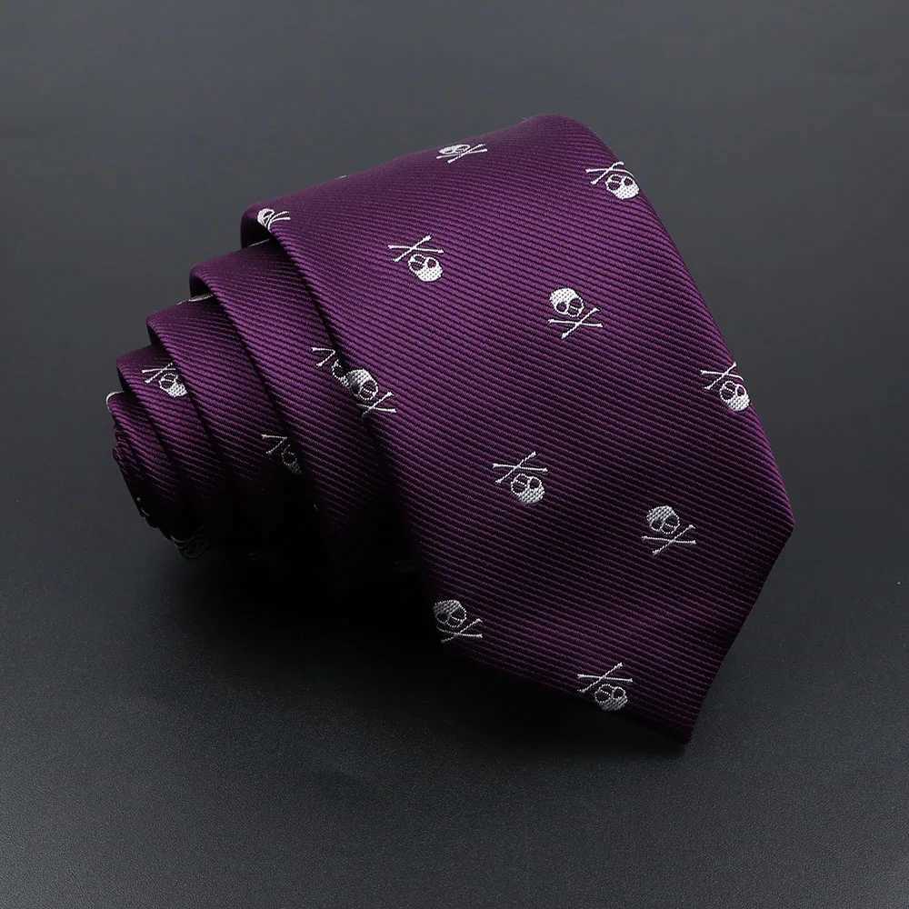 New Casual Slim Skl Ties For Men Classic Polter Red Blue Neckties Fashion Man Tie for Wedding Party Cosplay Neckwear Tie X250407