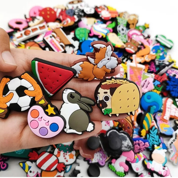 random pattern shoe charms for clog bag slides sandal muti decoration buckle DIY charms gift - view 3