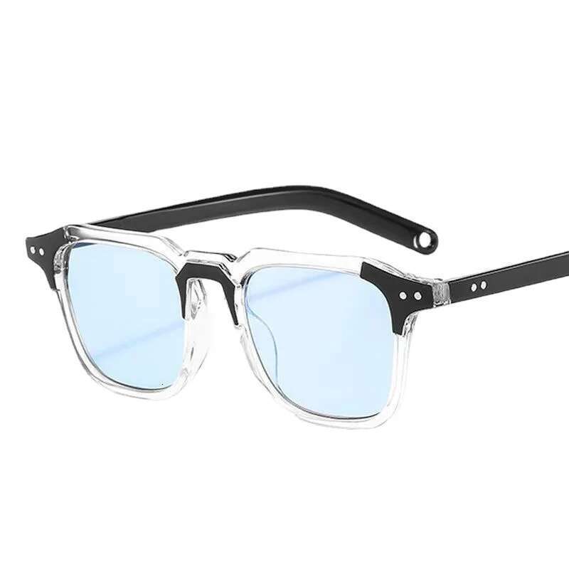 2024 New Vintage Square Sunglasses for Men Fashion Double Bridge Sun Glasses Women's Eyewear Trendy Brand Design Shades