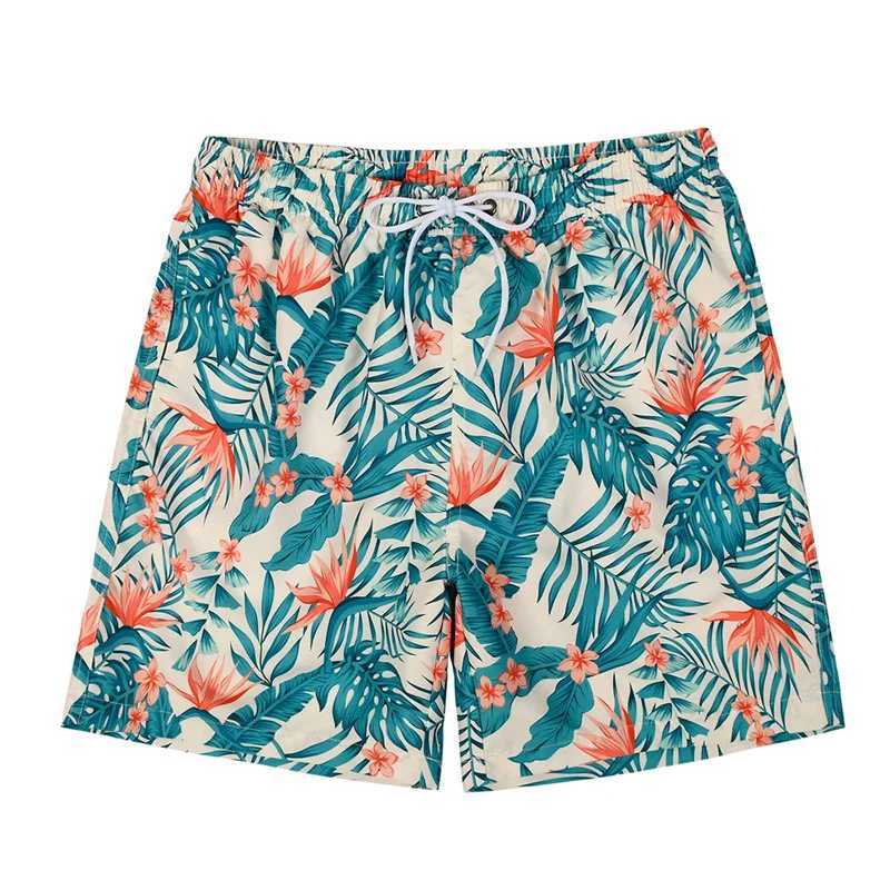 Hawaii 3D printed plant flamingo beach shorts mens summer shorts outdoor sports surfboard shorts quick drying swimming rodXJ250407