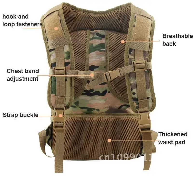 Hunting Hiking Camping Bag Mountaineering Backpack Large Outdoor Capacity Tactical Equipment Pack Assault Action BackpacksC250407