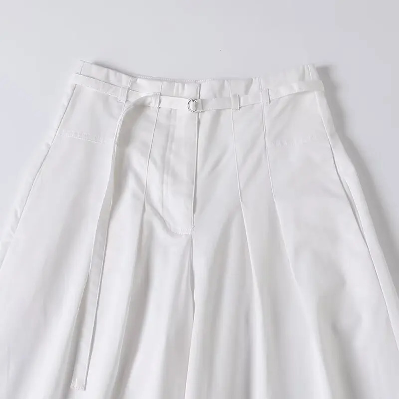UNIZERA Womens High Waist Slim Minimum Solid Color Wide Leg Pants with a Spring Style Atmosphere 250407