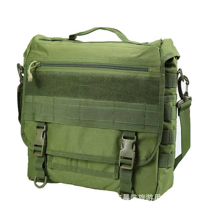 Men Tactical Molle Nylon Bag Messenger Shoulder Bag Laptop Handbags Briefcase Outdoor Hiking Climbing Bags Russian Camo BackpackC250407