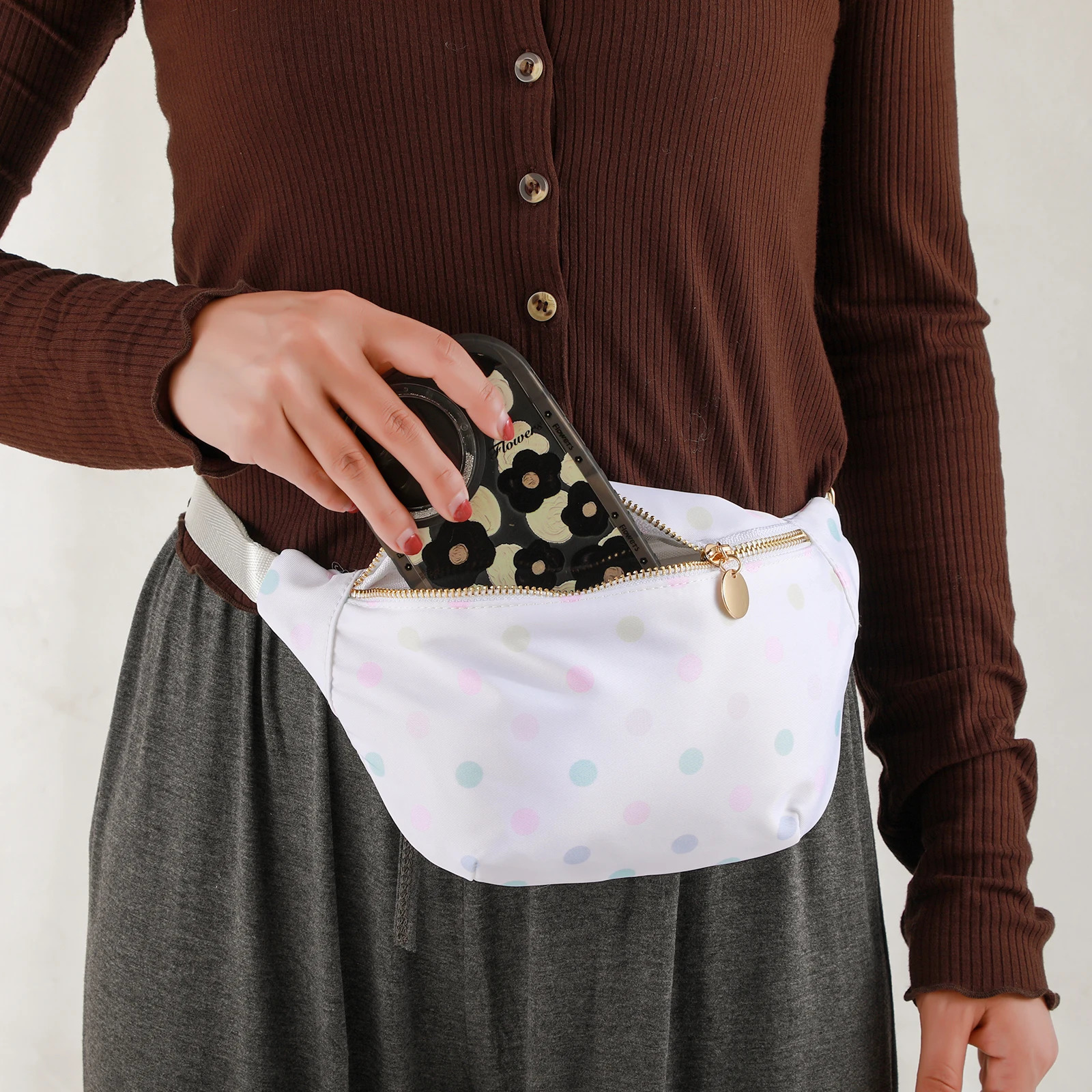 Womens Fanny Pack Nylon Belt Bag Fashion Adult Waist Bag Zipper Bum Bag Adjustable Lightweight Multi functional Waterproof 250402