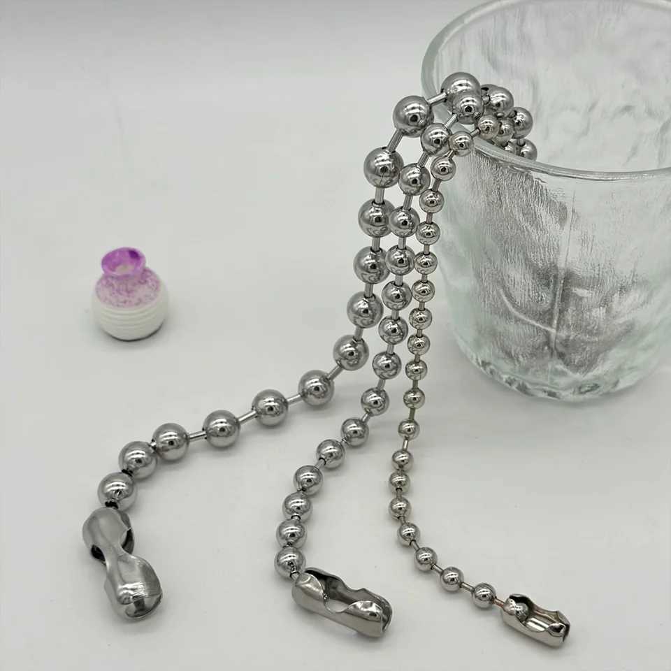6/8/10mm Stainless Steel Ball Chain Layering Necklace for Women Men Oversize Chunky Chain Choker Grunge Aesthetic Y2K NecklaceC250407