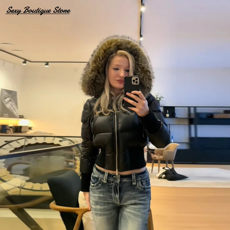 Womens Autumn Winter Title Seam Cotton Jacket Faux Fur Collar Long Sleeve Coat Slim Fit Detachable Coats 2025 Lady Outwears 251107 - view 4