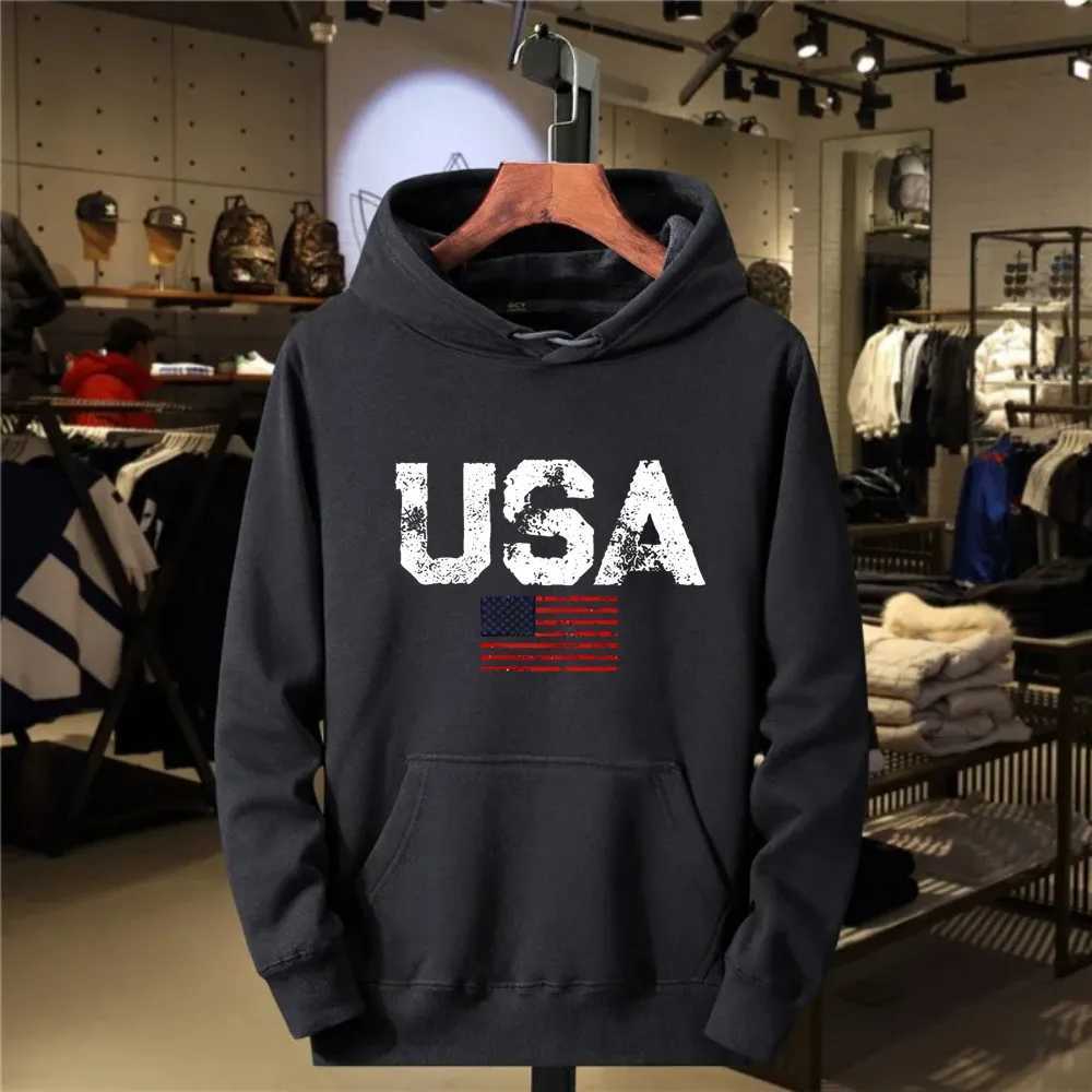 American Pearl Flag design Woody creative loose Woody casual streetwear comfortable mens and womens sweaters W250408
