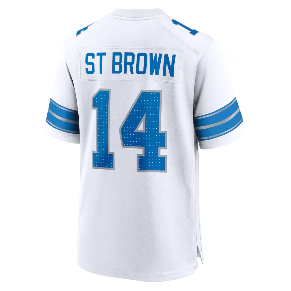 Custom Elite Style Football Jersey American Famous brand Detroit Football jerseys with men women youth customized #14 St Brown #16 Goff #58 Sewell #97