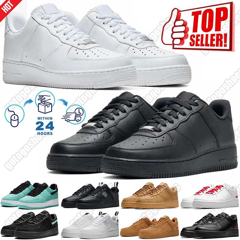 Designer one running shoes for af1s men women triple black white chaussure womens outdoor sports mens trainers sneakers