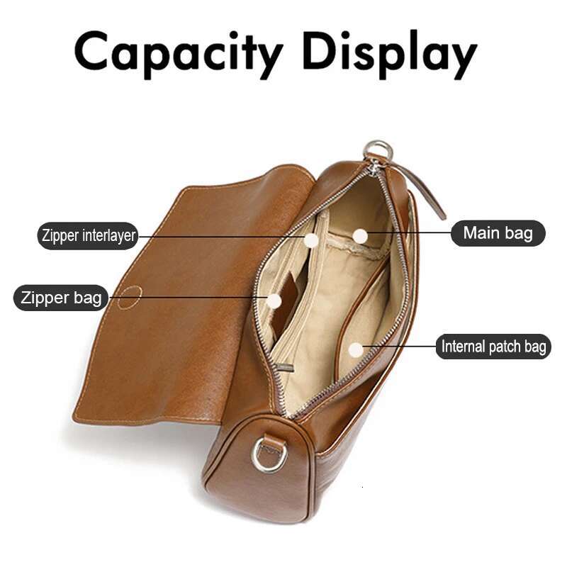 2025 New Spring Ladies Versatile Crossbody Female Large Capacity Leather Women's Handbag Single Girls Shoulder Pillow Bag