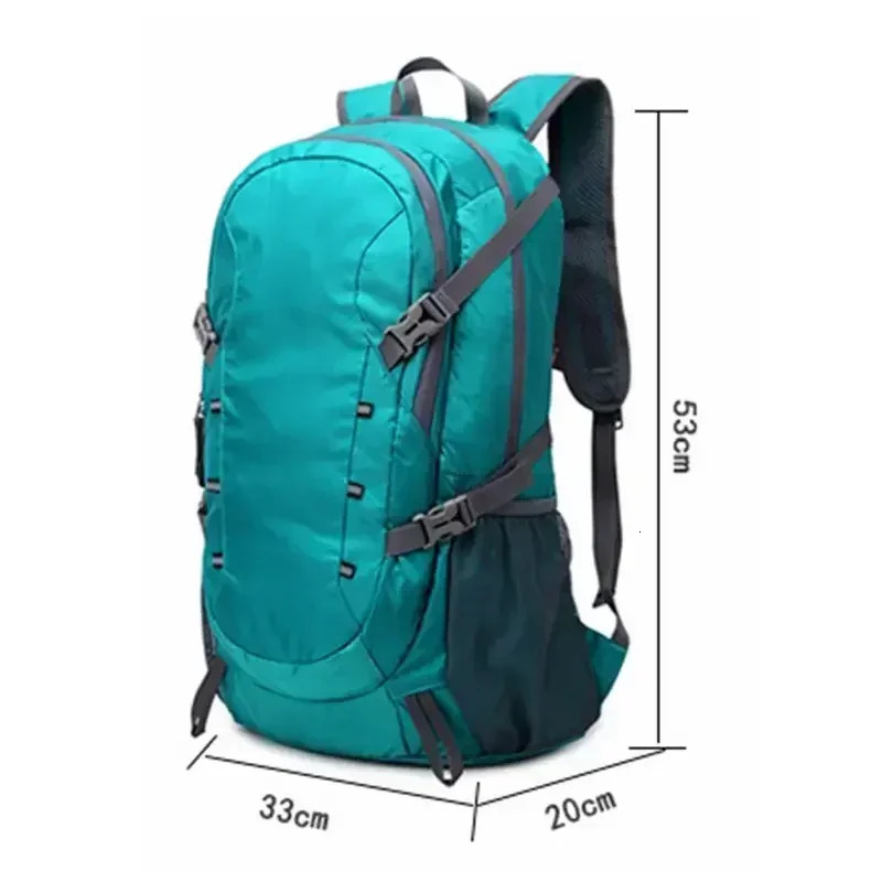 40L Outdoor Foldable Backpack Ultralight Waterproof Soft Camping Shoulder Pack Climbing Travel Mountaineering Camping Hiking Bag 250407