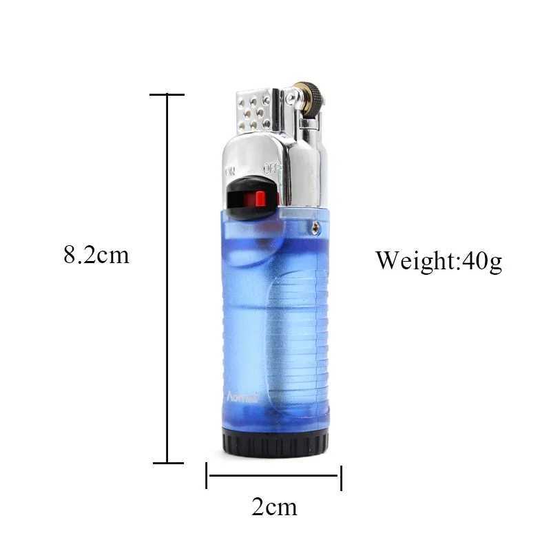 Creative Floating Flame Gas Lighter Ghost Fire Unusual Lighter refillable with butane nylon Visible Transom LighterXJ250407