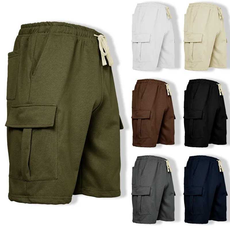 Mens casual sports shorts summer 8-color elastic solid color breathable fitness running training large-sized sportswearXJ250407