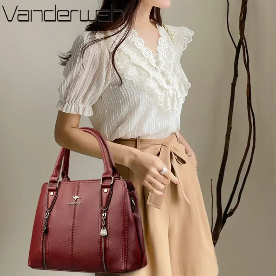 handbag womens bag er casual high-quality leather shoulder cross body model 250320