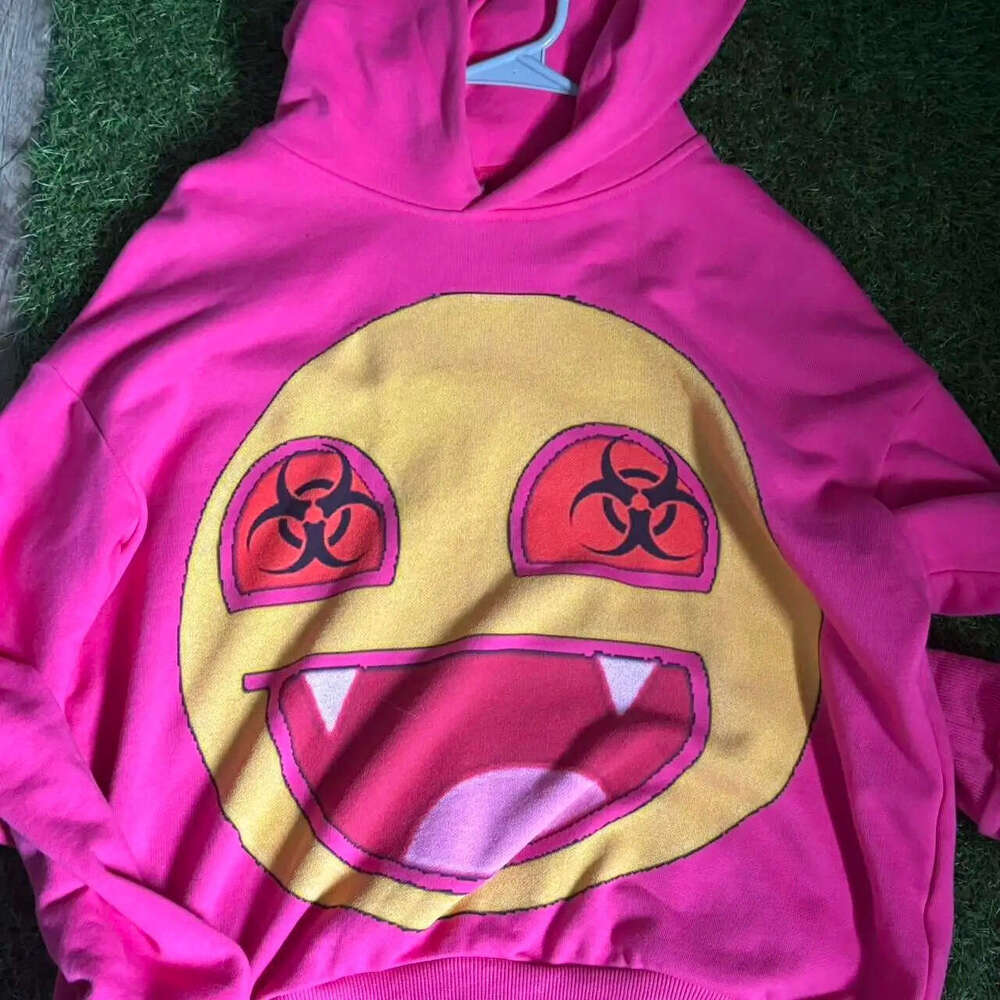 Y2K hooded sweatshirt casual unisex large pink Harajuku streetwear sportswear gift for boys