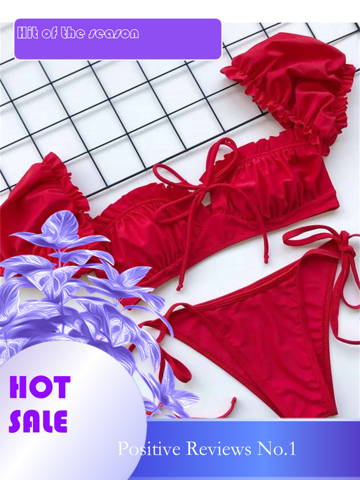 Dongdumaoyi Sexy Micro Bikini Women Red Black Short Sleeve Push Up Pleate Swimsuit Girl Bathing Suit Bandage Ruffles Thong Swimwear