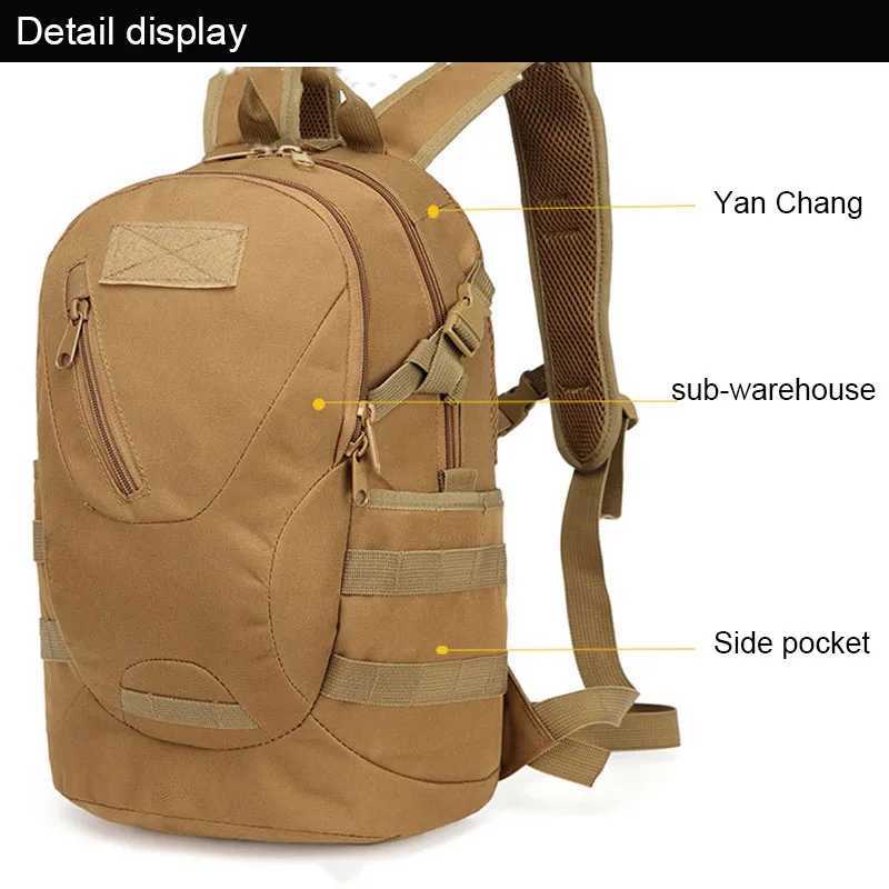 OULYLAN Small Tactical Backpack Camping Hiking Camping Backpack Bag Multifunctional Outdoor Travel Rucksack Hiking BagsC250407