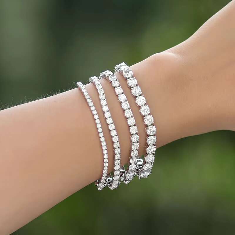 3 mm 8 Inches Hot Sale Wholesale Customized Women Bracelet Moissanite Tennis Chain