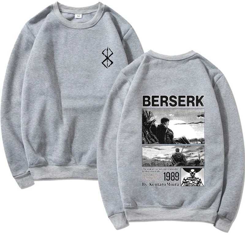 Autumn/Winter Mens Round Neck Sweatshirt Intestinal Fury Printed Manga Swordsman Gatsu Sacrifices Zodd Anime Sweatshirt W250408