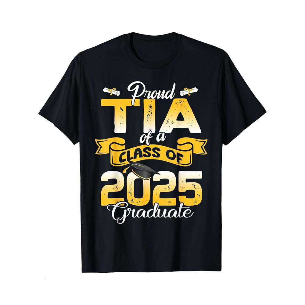 Designer T shirt Proud Stepson Of A Class of 2025 Graduate Senior Graduation - 220g Tshits