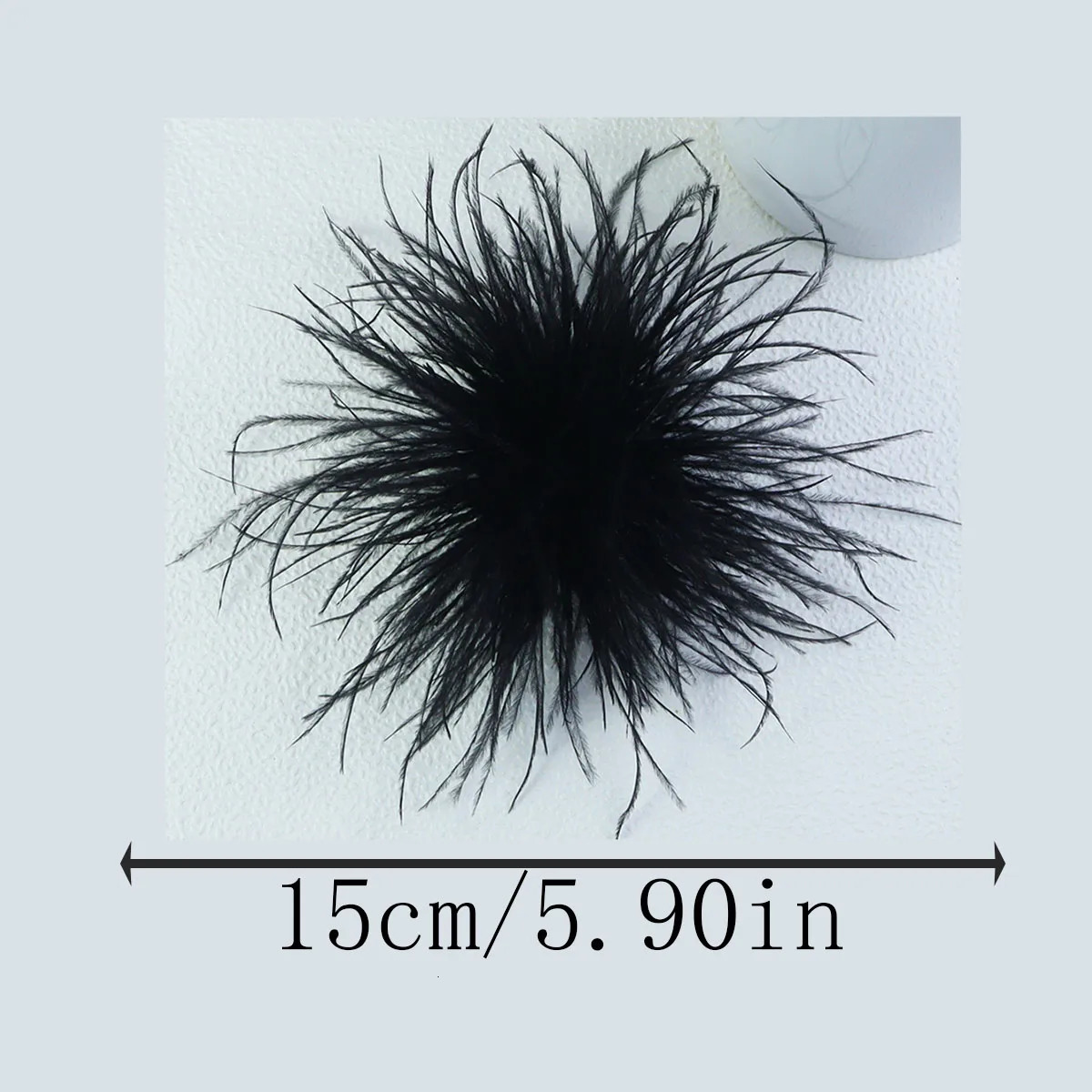 15cm Premium Vintage Classic Ostrich feather lapel Pin Brooch Fashion Accessory Gift 251106
