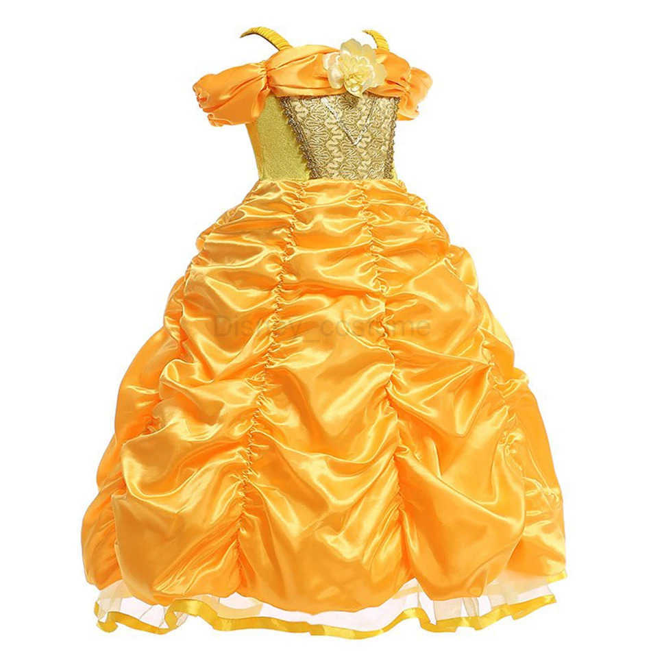 Disney Luxury beauty princess dress girl cartoon movie role-playing costume lace sequins sheer frog childrens birthday surprise gift X250408