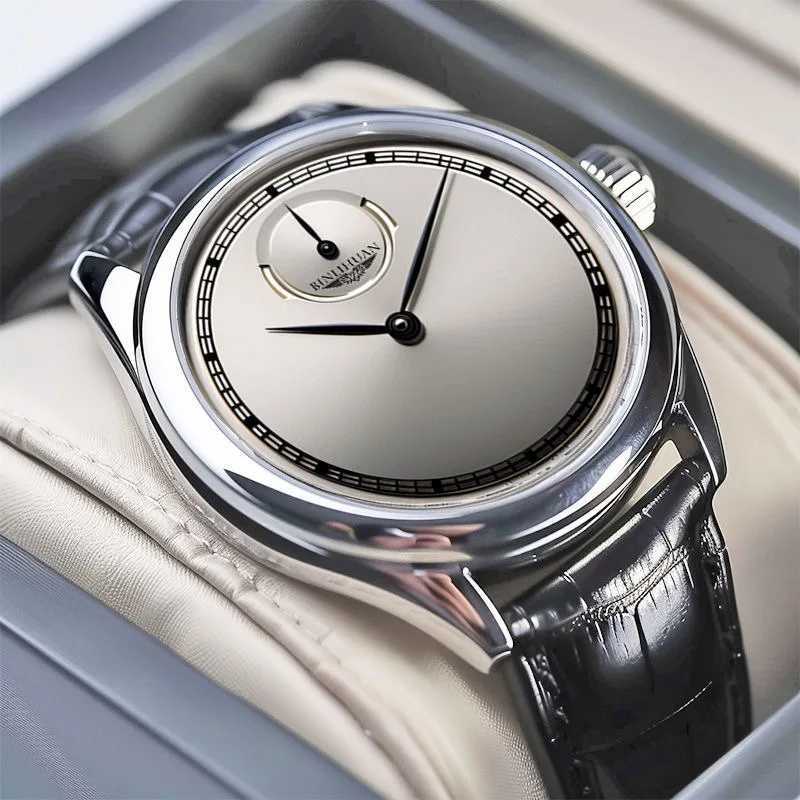 Mens Business Black Leather Waterproof Quartz Watch Simulation Watch Birthday Gift Y250407
