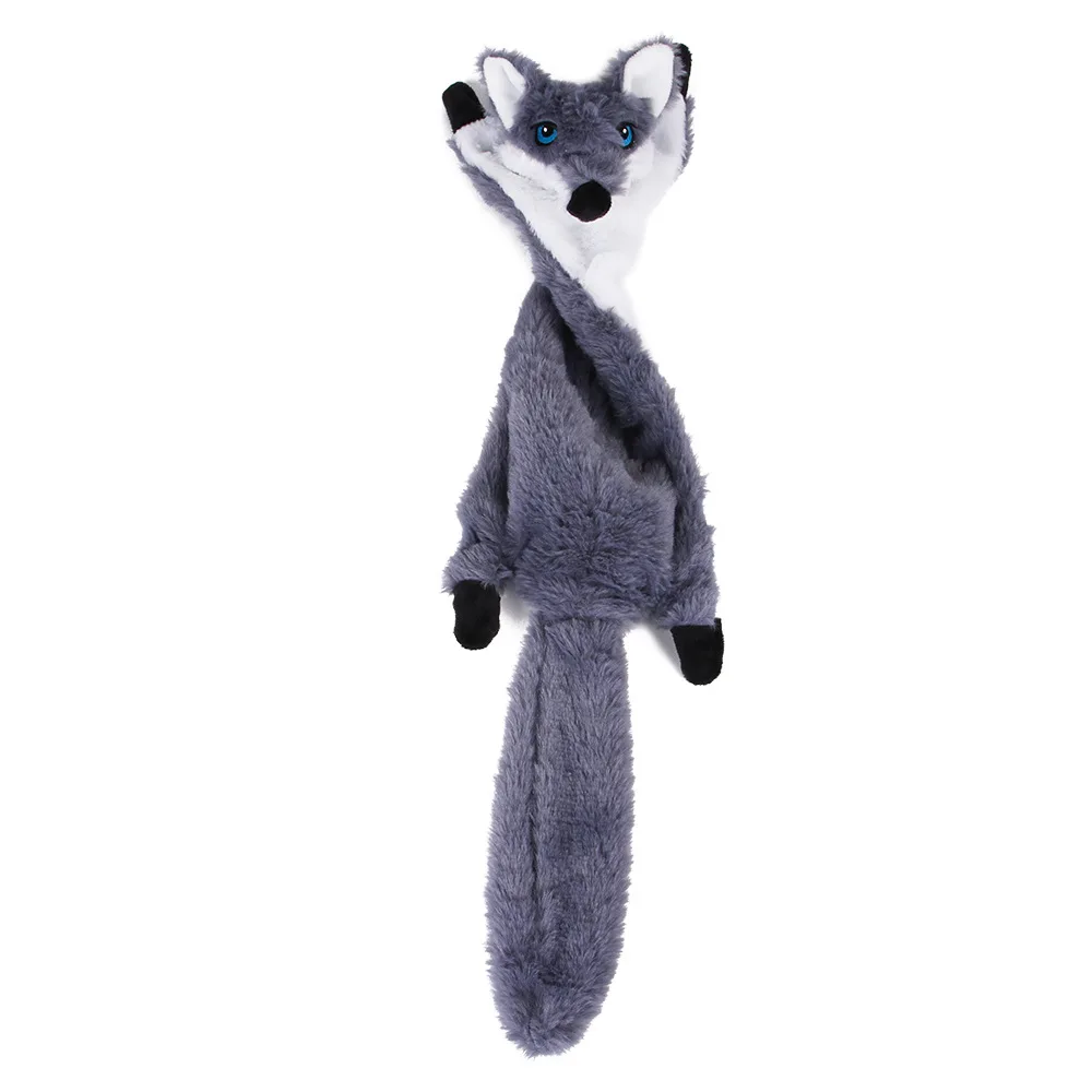 5Pcs/Bags Long Taildog Toys for Small Dogs Cow Fox Tiger Plush Squeaky Dog Toy Puppy Chew Toy Pet Products for Dogs