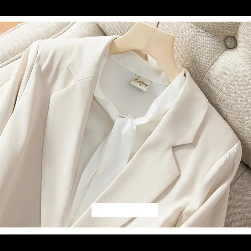High End Office Professional Womens Blazer Pants 2-Piece Set Fall Fashion Long Female Jacket Over Business Suit Casual Trousers 250401
