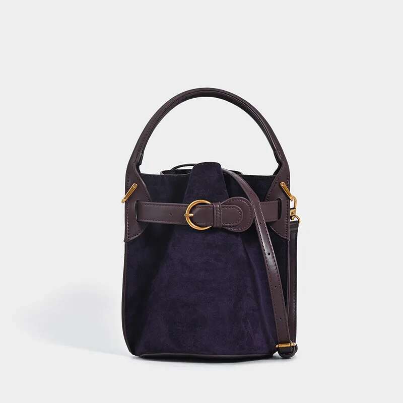 New Head Layer Bucket Bag 2025 Spring Edition Texture Leather Commuter Versatile Shoulder Crossbody Handbag