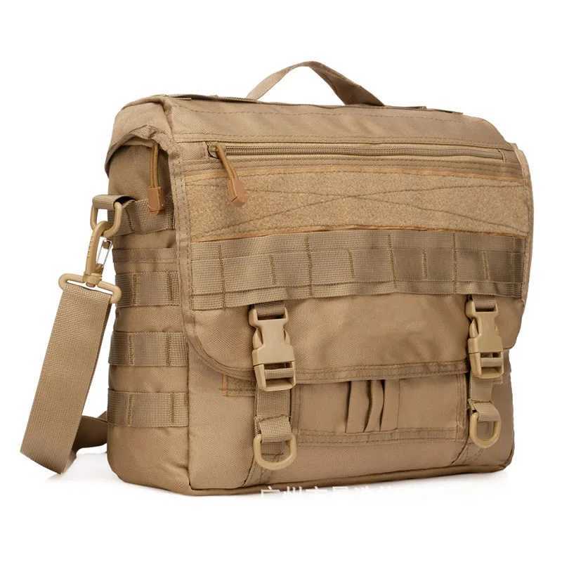 Men Tactical Molle Nylon Bag Messenger Shoulder Bag Laptop Handbags Briefcase Outdoor Hiking Climbing Bags Russian Camo BackpackC250407