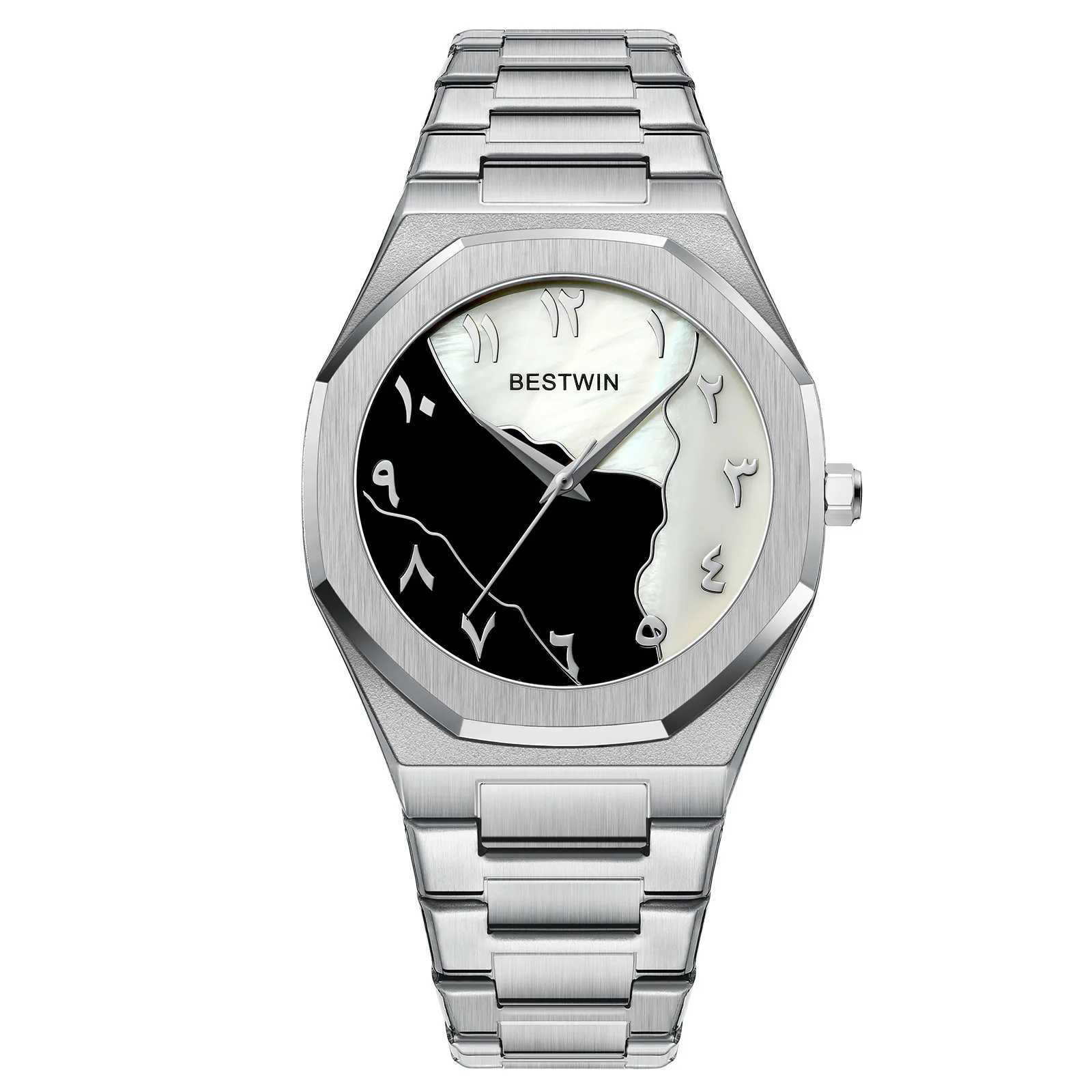 Luxury Watch Mens Watch Gold Arabic numeral Case Large Dial Quartz Business Watch Personalized Steel Belt Watch Delivery Box Y250407