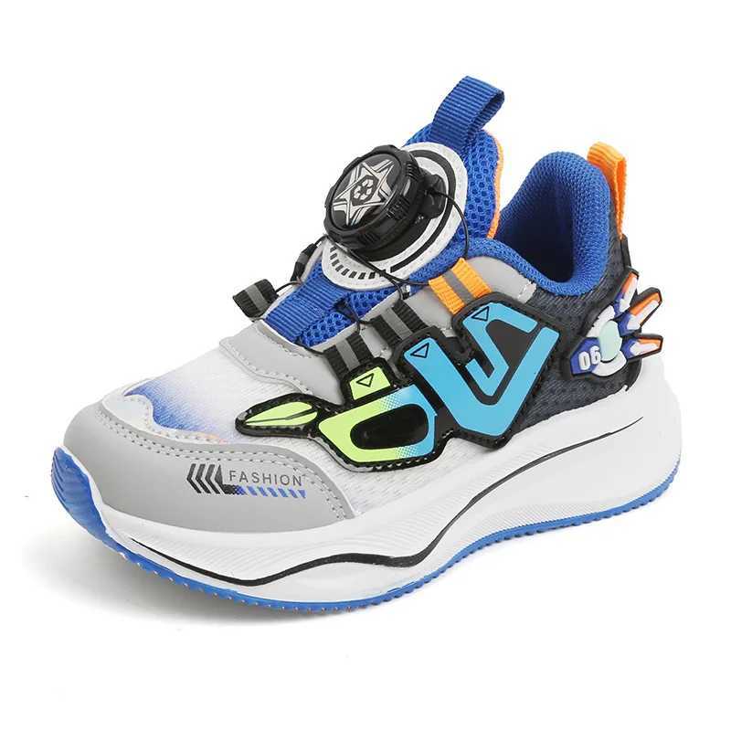Childrens running shoes boys mesh breathable outdoor sports shoes fashionable color anti slip soft soled childrens casual sports shoes W250407