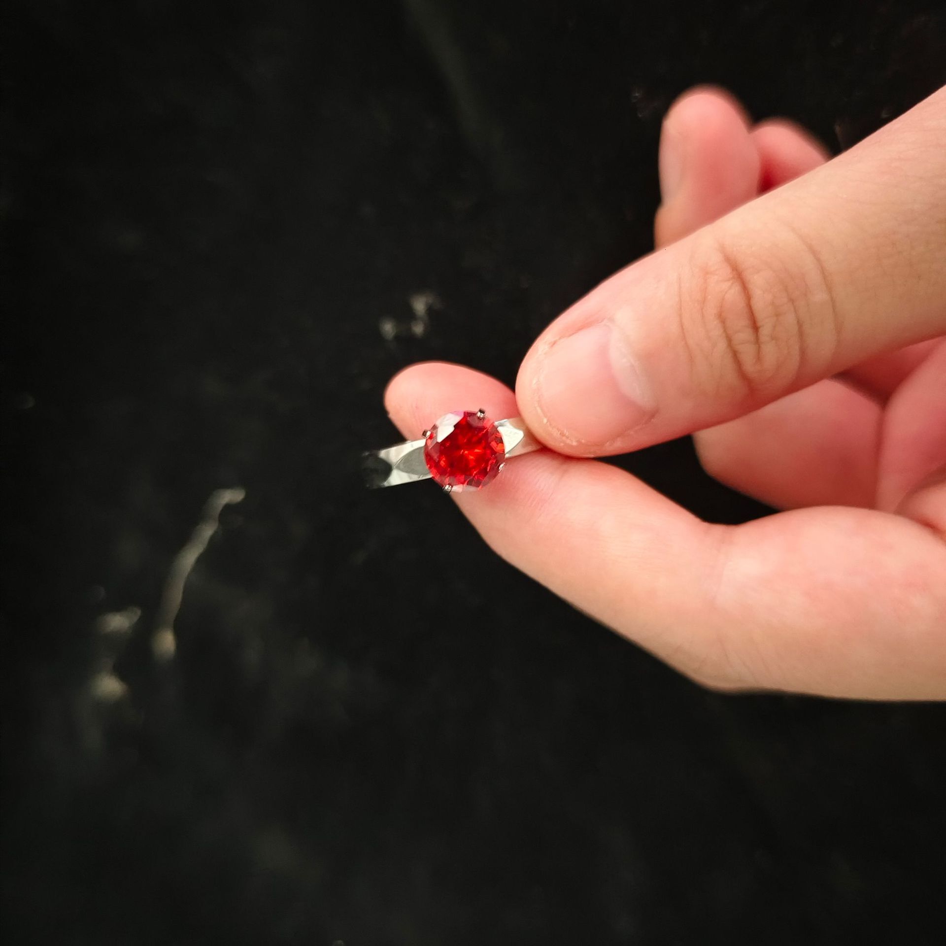 Top Source New Twelve Birthdays December Birth Stone Zirconia Hand Decoration Month Stainless Steel Ring