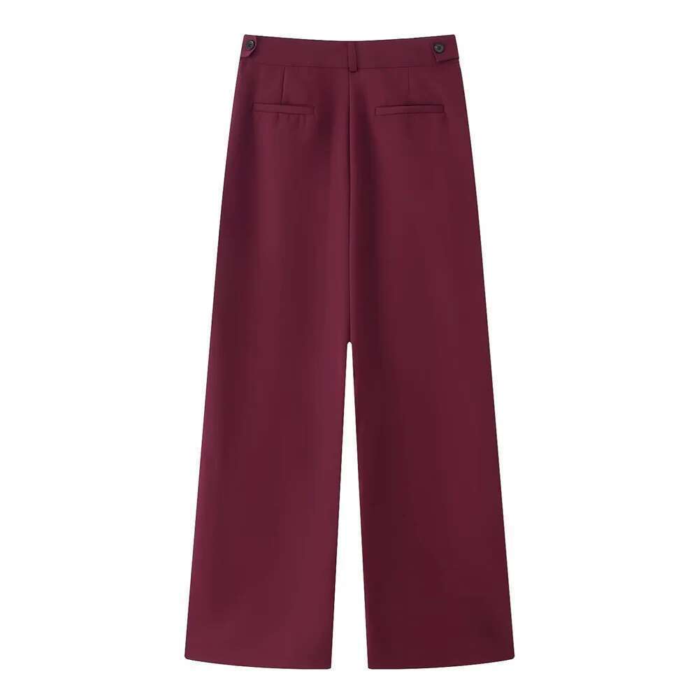 UNIZERA Round Neck Long Sleeve Pilot Jacket Top High Waist Folded Pants Set Spring New Women's Clothing