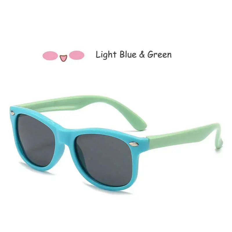 Sunglasses for children polarized children classic er eyeglass rivets TAC TR90 boys and girls flexible safety frame shadow 250403