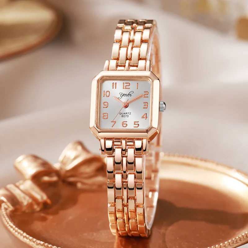 New Fashion Womens Elegant Design Square Dial Quartz Sports Commercial Womens Simulated Watch Womens Reloj De MujerT250408