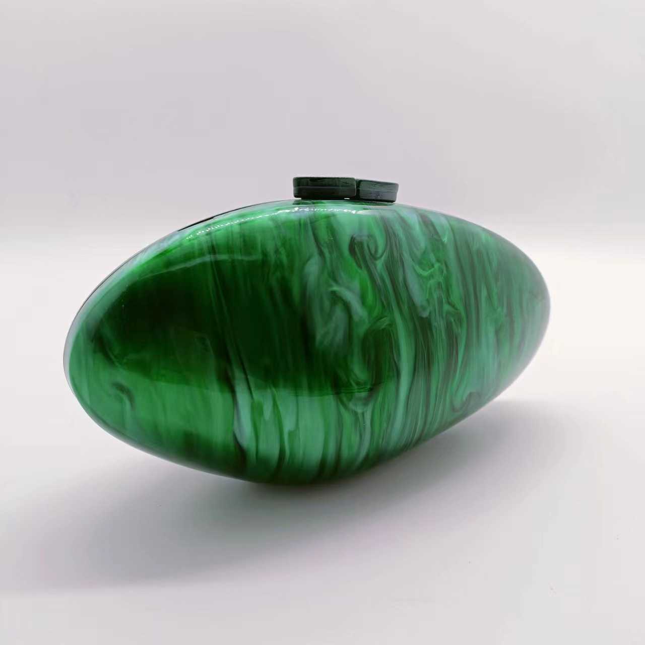 Womens bag new oval shell goose egg acrylic fashion dinner bag single shoulder diagonal span bag