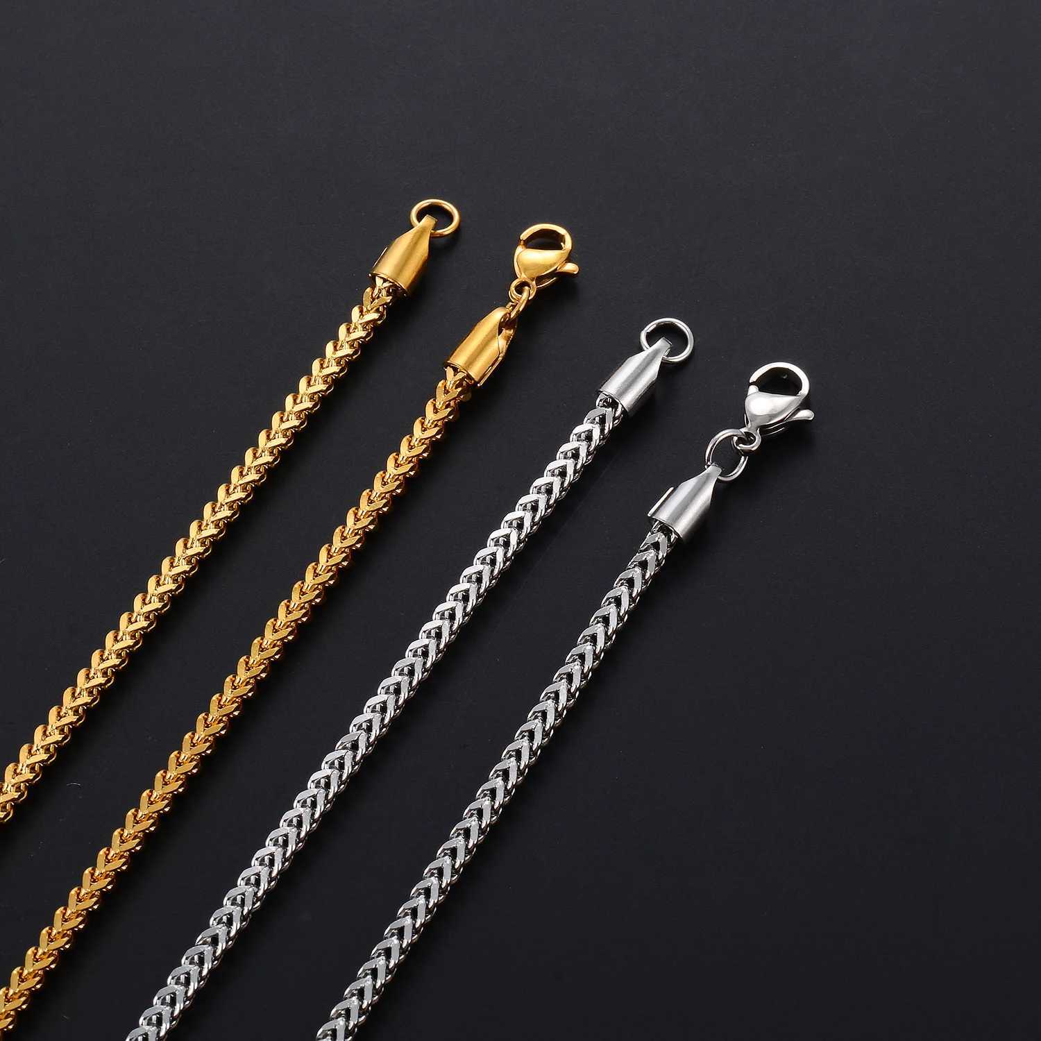 Waterproof Curb Link Stainless Steel Cuban Necklace Mens Women Hip Hop Chain For Men and WomenC250407