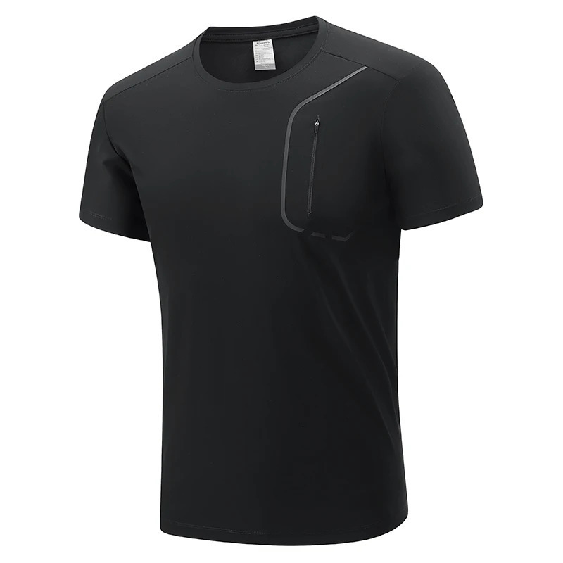 80% Nylon Cool Ice Silk Quick Drying Fashion T-shirt for Men Short Sleeve Summer Casual Black Green Oversized 7XL 8XL Top T-shirt 250402
