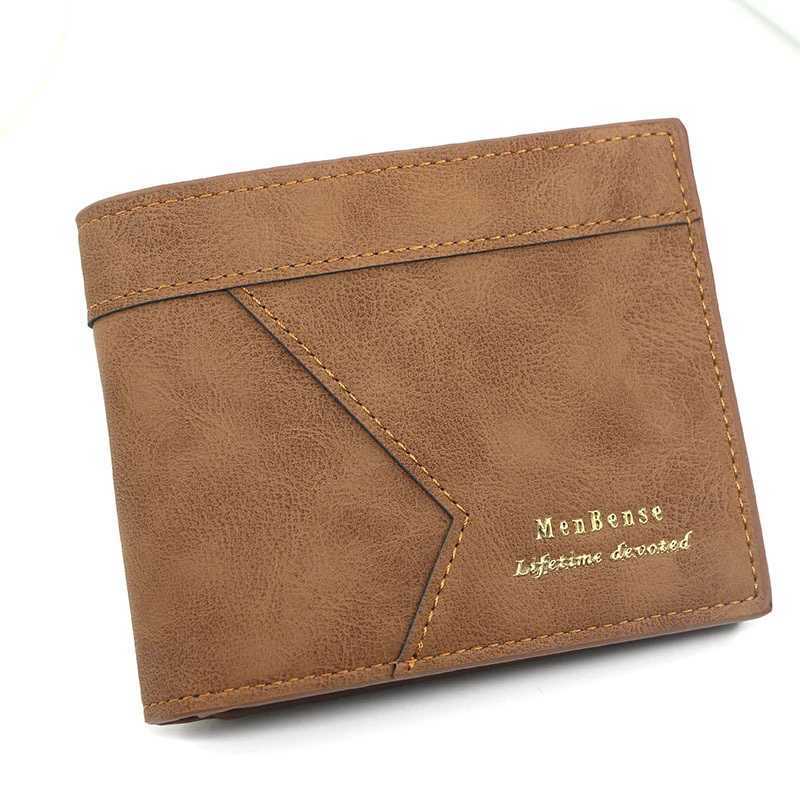 Mens Short Wallet Large Capacity PU Leather Multi-Slot Coin Pocket Photo Holder Small Men Purse Card Holder Vintage Male Wallet H25110711